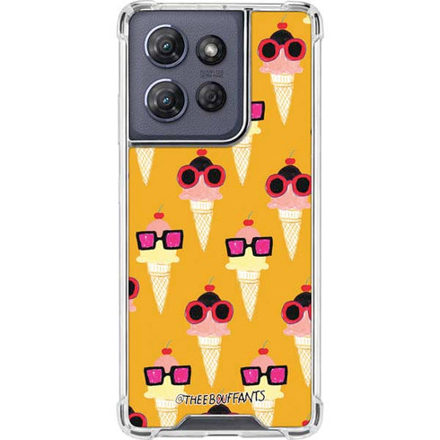 Bouffants and Broken Hearts Ice Cream with Shades Moto G Stylus 5G (2025) Clear Case