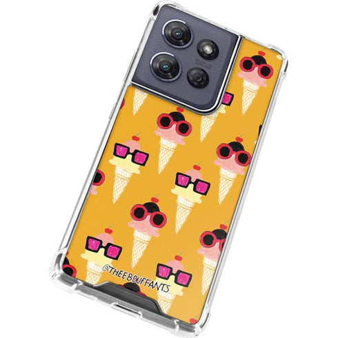 Bouffants and Broken Hearts Ice Cream with Shades Moto G Stylus 5G (2025) Clear Case