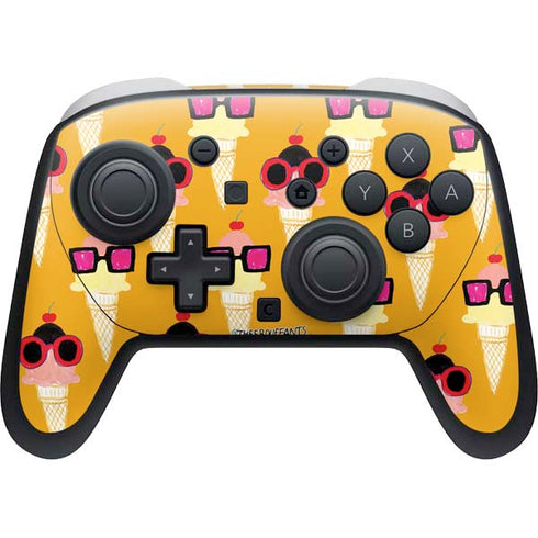 Bouffants and Broken Hearts Ice Cream with Shades Nintendo Skins