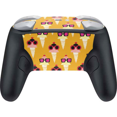 Bouffants and Broken Hearts Ice Cream with Shades Nintendo Switch 2 (2025) Pro Controller Skin