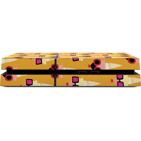 Bouffants and Broken Hearts Ice Cream with Shades PS4 Console Skin