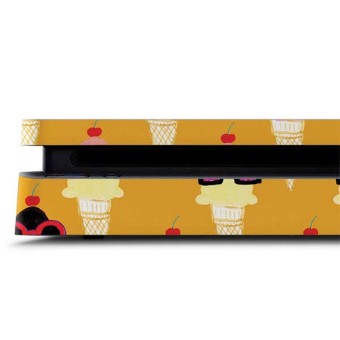 Bouffants and Broken Hearts Ice Cream with Shades PS4 Slim Skin