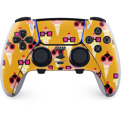 Bouffants and Broken Hearts Ice Cream with Shades PS5 DualSense Edge Pro Controller Skin