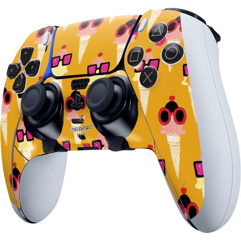 Bouffants and Broken Hearts Ice Cream with Shades PS5 DualSense Edge Pro Controller Skin