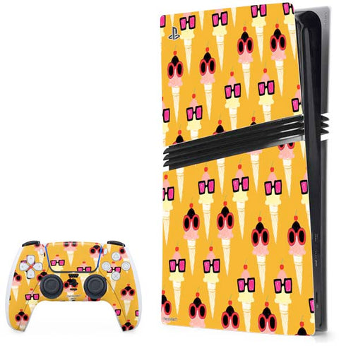 Bouffants and Broken Hearts Ice Cream with Shades PlayStation PS5 Skins
