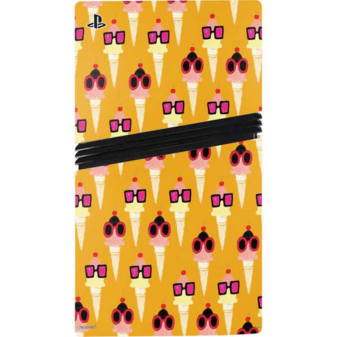 Bouffants and Broken Hearts Ice Cream with Shades PS5 Pro Console Skin