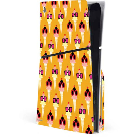 Bouffants and Broken Hearts Ice Cream with Shades PlayStation PS5 Skins