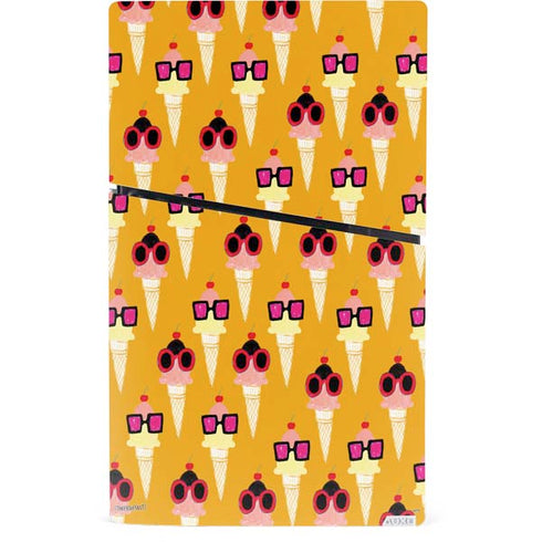 Bouffants and Broken Hearts Ice Cream with Shades PS5 Slim Digital Edition Console Skin