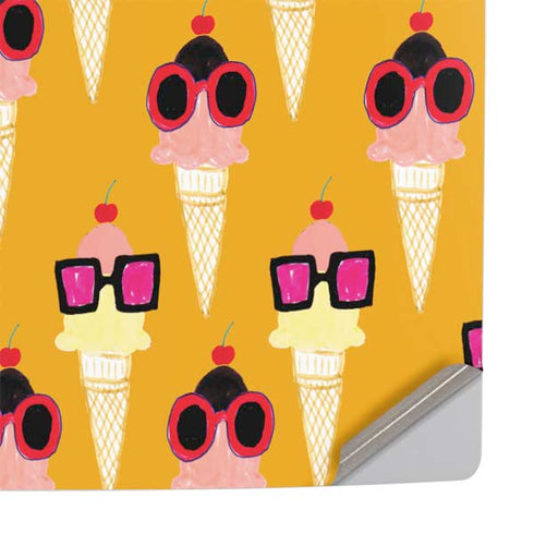 Bouffants and Broken Hearts Ice Cream with Shades PS5 Slim Digital Edition Console Skin