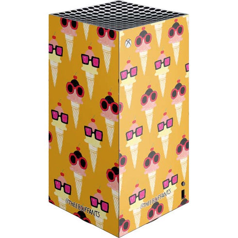 Bouffants and Broken Hearts Ice Cream with Shades XBox Series X Digital Edition Console Skin