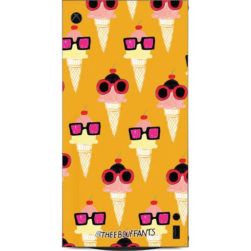 Bouffants and Broken Hearts Ice Cream with Shades XBox Series X Digital Edition Console Skin