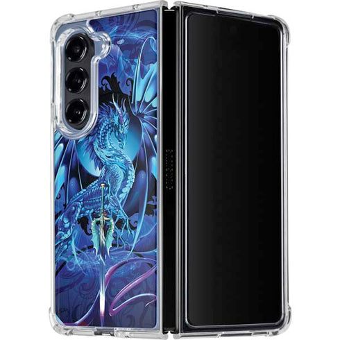 Ice Dragon by Ruth Thompson Galaxy Z Fold5 5G Clear Case
