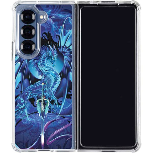 Ice Dragon by Ruth Thompson Galaxy Z Fold6 Clear Case