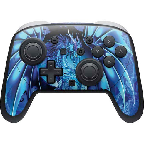 Ice Dragon by Ruth Thompson Nintendo Switch 2 (2025) Pro Controller Skin