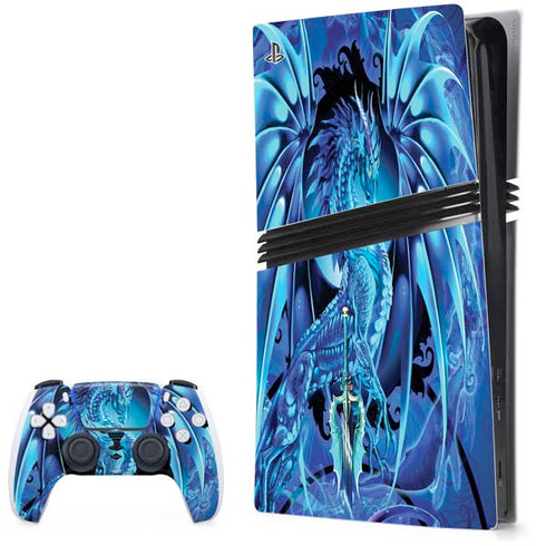 Ice Dragon by Ruth Thompson PS5 Pro Bundle Skin