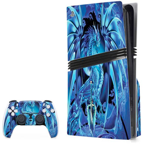 Ice Dragon by Ruth Thompson PS5 Pro Disk Bundle Skin