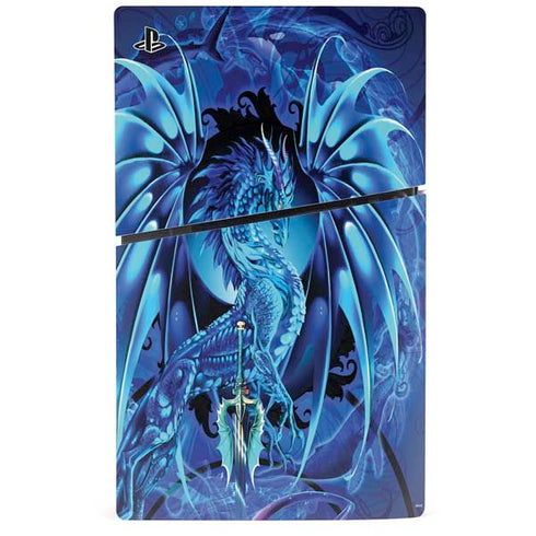 Ice Dragon by Ruth Thompson PS5 Slim Digital Edition Console Skin