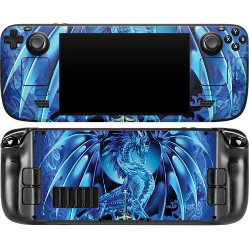 Ice Dragon by Ruth Thompson Steam Deck Handheld Gaming Computer OLED Skin