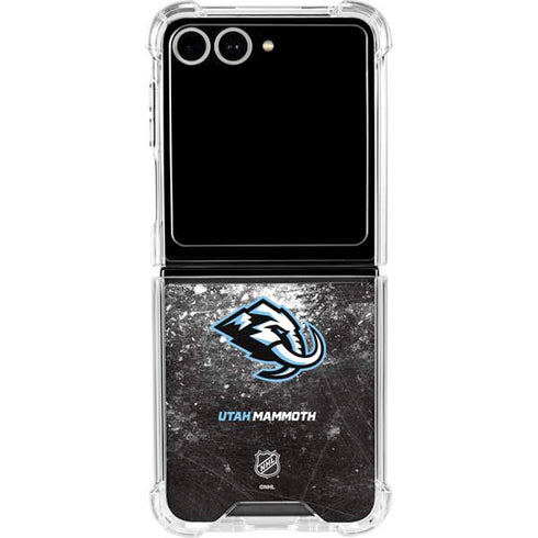NHL Utah Mammoth Ice Frost Galaxy Z Flip7 Clear Case
