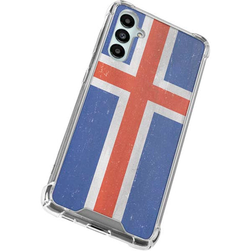 Iceland Flag Distressed Gabb Phone 4 Clear Case