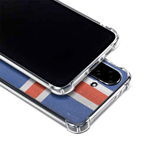 Iceland Flag Distressed Galaxy A36 5G Clear Case