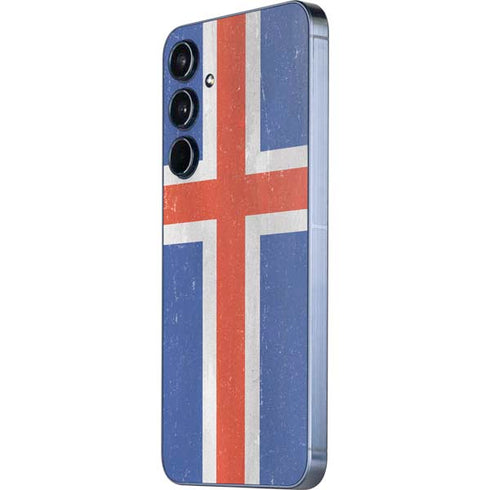 Iceland Flag Distressed Galaxy A55 5G Skin