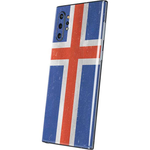 Iceland Flag Distressed Galaxy Note 10 Plus Skin