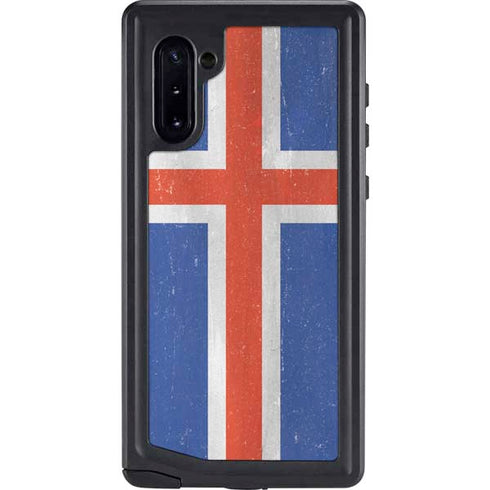Iceland Flag Distressed Galaxy Cases