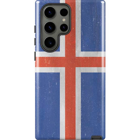Iceland Flag Distressed Galaxy S23 Ultra Pro Case