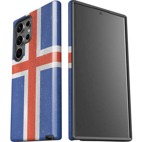 Iceland Flag Distressed Galaxy S23 Ultra Pro Case