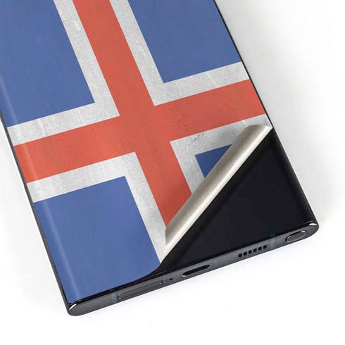 Iceland Flag Distressed Galaxy Skins