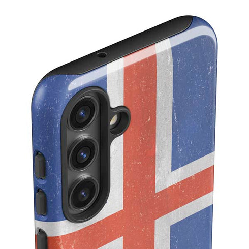 Iceland Flag Distressed Galaxy S25 Plus Impact Case