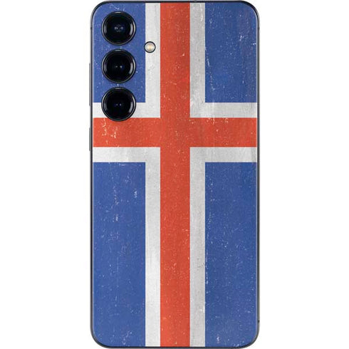 Iceland Flag Distressed Galaxy S25 Skin