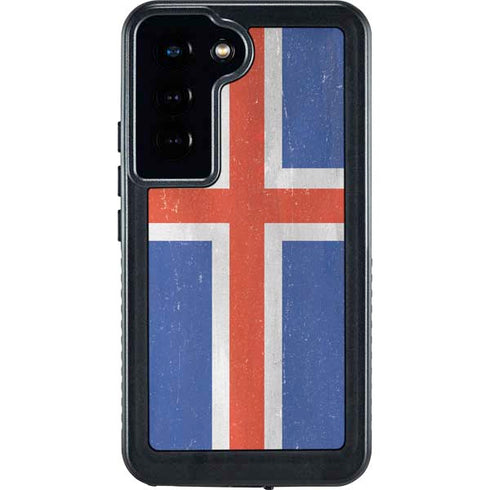 Iceland Flag Distressed Galaxy S24 Waterproof Case