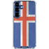 Iceland Flag Distressed Galaxy S25 Clear Case