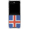Iceland Flag Distressed Galaxy Z Flip6 Clear Case