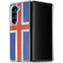 Iceland Flag Distressed Galaxy Z Fold5 5G Clear Case