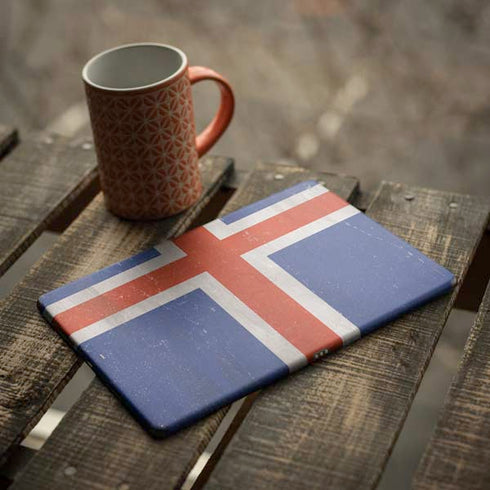 Iceland Flag Distressed iPad Skins