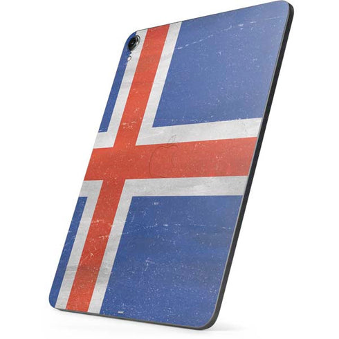 Iceland Flag Distressed Apple iPad Pro Skin