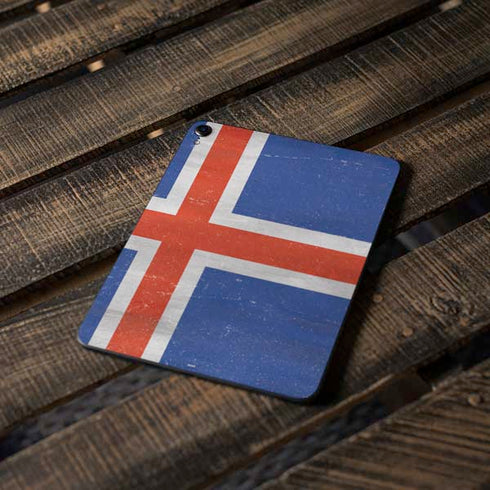 Iceland Flag Distressed Apple iPad Pro Skin
