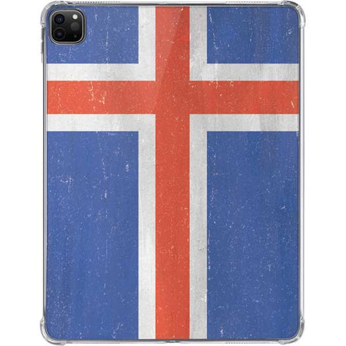 Iceland Flag Distressed iPad Pro 11in (2024) Clear Case