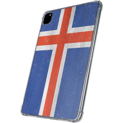 Iceland Flag Distressed iPad Pro 11in (2024) Clear Case
