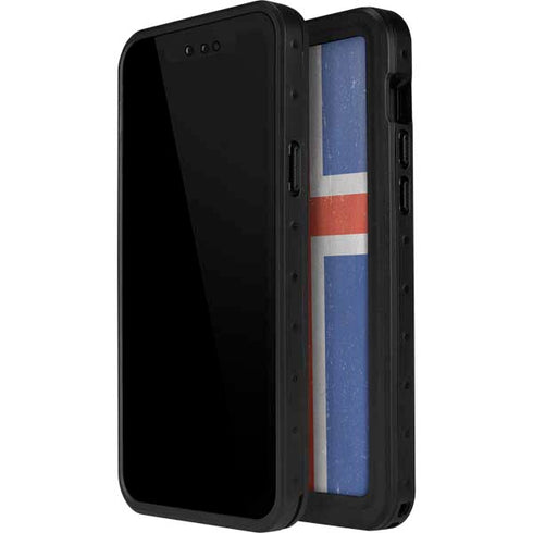 Iceland Flag Distressed iPhone 15 Plus Waterproof Case