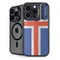 Iceland Flag Distressed iPhone 15 Pro Max Kickstand Case