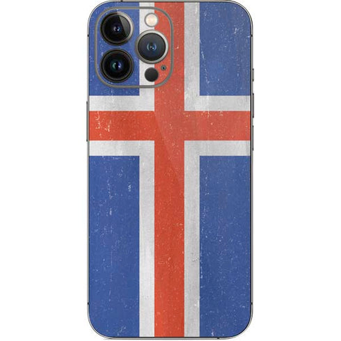 Iceland Flag Distressed iPhone 15 Pro Max Skin