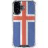 Iceland Flag Distressed iPhone 16 Plus Clear Case