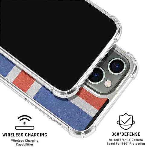 Iceland Flag Distressed iPhone 16 Pro Clear Case