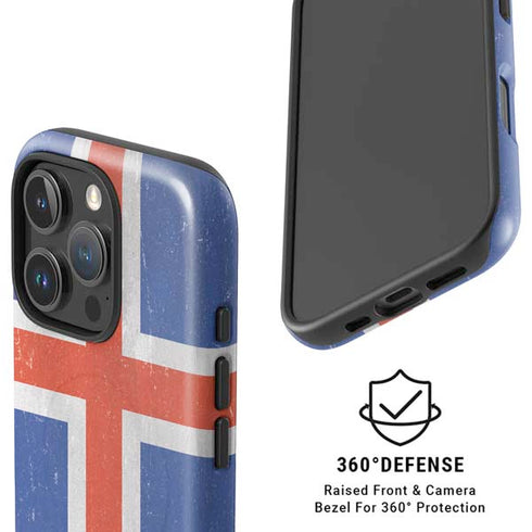Iceland Flag Distressed iPhone 16 Pro Magsafe Impact Case
