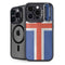 Iceland Flag Distressed iPhone 16 Pro Max Kickstand Case