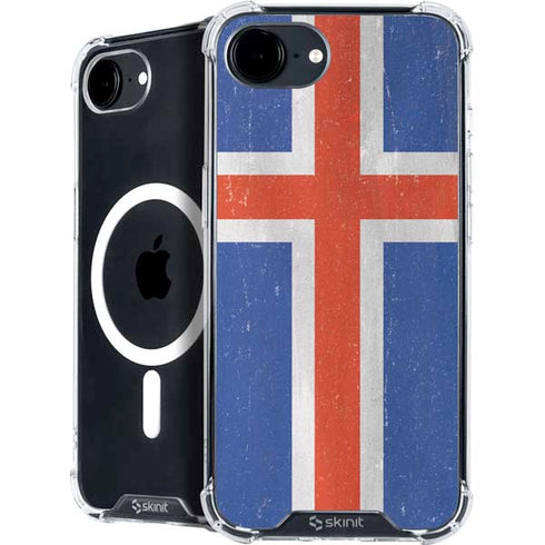 Iceland Flag Distressed iPhone 16e MagSafe Case